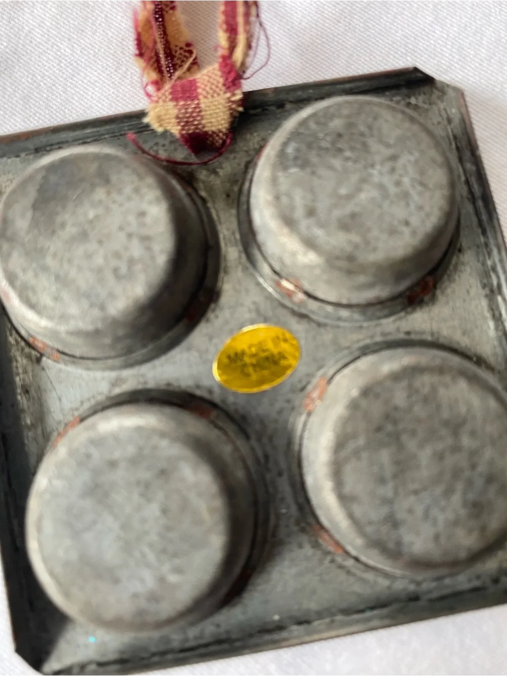 Rustic Muffin Pan Christmas Ornament
